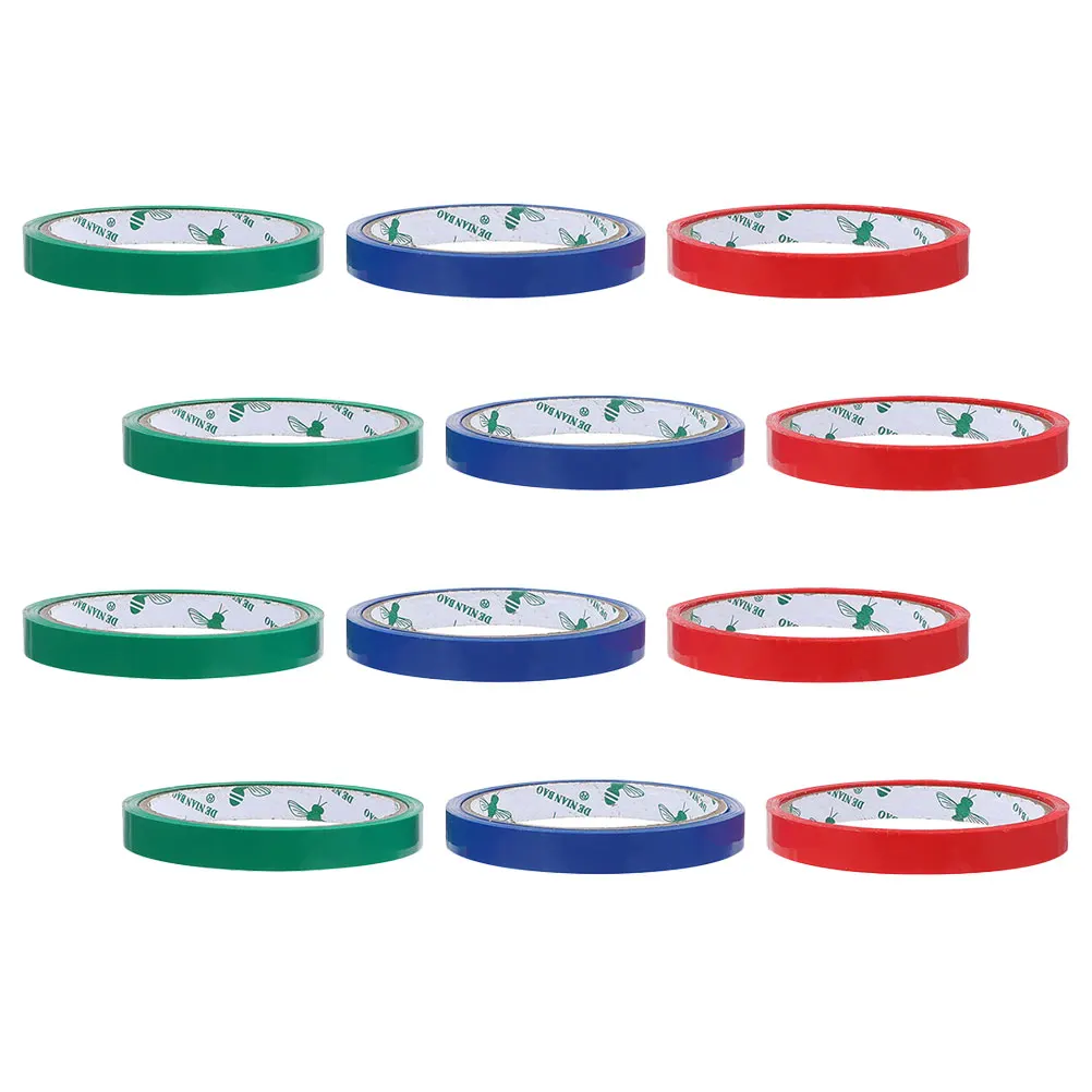 

12mm Sealing Bag Sealing Tape Tape 3 Colors PET Bag Packaging Tapes Vegetable Fruit Packing Refills Supermarket Home