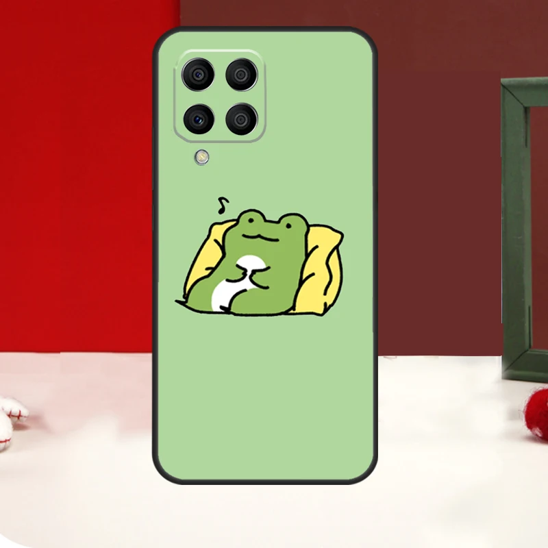 Mint Green Funny Frog For Samsung Galaxy M13 M23 M33 M53 M21 M51 M12 M32 M52 M34 M54 M15 M55 M20 M30s M31s Case image 5