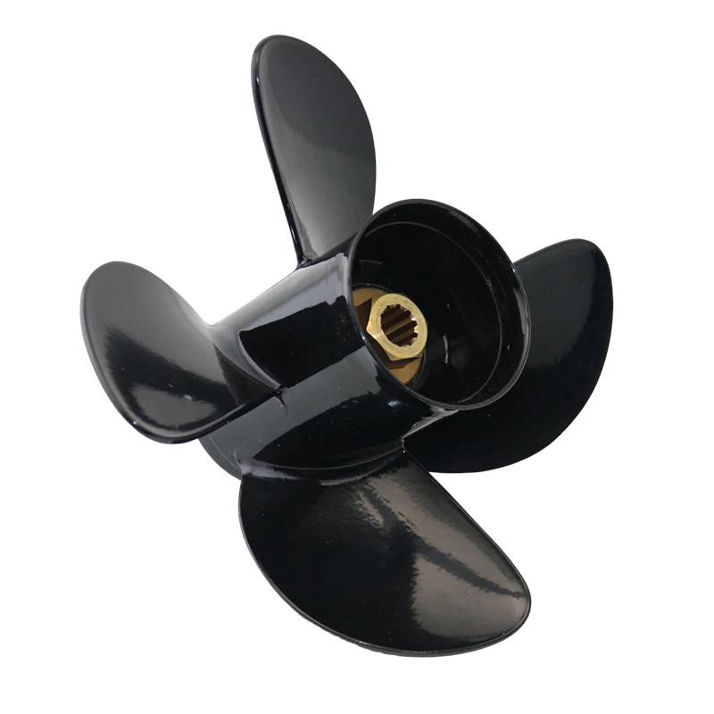 Captain Aluminum Outboard Propeller 10x11/12/13/14 Fit Mercury Mariner 9.9HP 15HP 18HP 20HP 25HP 10 Spline 4 Blades