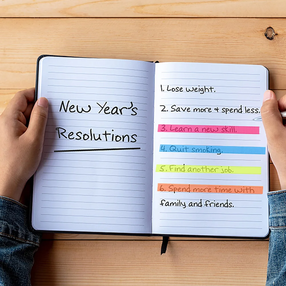 6Pcs Fluorescent Reading Strips Colorful Guided Reading Markers Convenient for School Office Highlighting Notes Page Markers