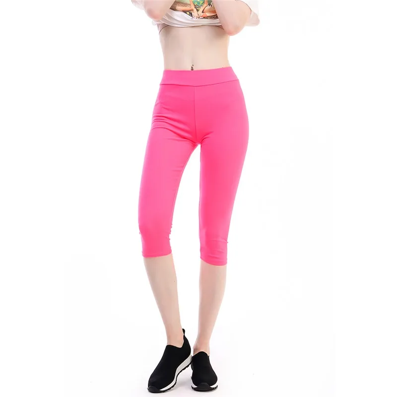 Shorts de motociclista casual elástico de cintura alta feminino, calça fina e fina, shorts ciclismo, leggings fitness ioga, monocromático, verão