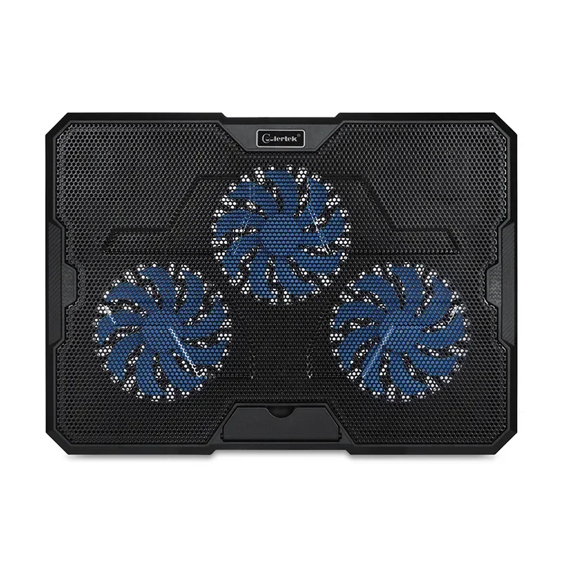Laptop Cooler with 3rd Gear Adjustment Three Core Iron Mesh Silent Base Fan Gaming Laptop Stand Board