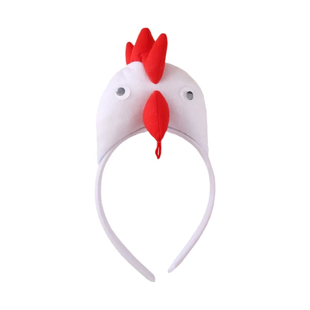 Decorative Cartoon Chicken Headband 3D Funny Animal Hair Accessories Adorkable Cute Chick Headwear Party