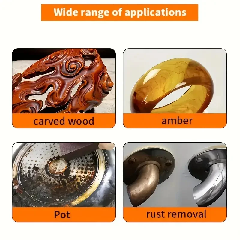 12Pcs Sanded Sponge Block - Reusable Double Size Wet and Dry Mill Pad, Fabric Material with Alumina Granules