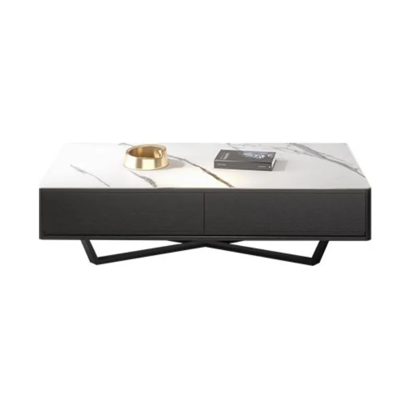 living room furniture Modern fashion and simple Nordic rock slab coffee table TV cabinet Combined storage coffee table table