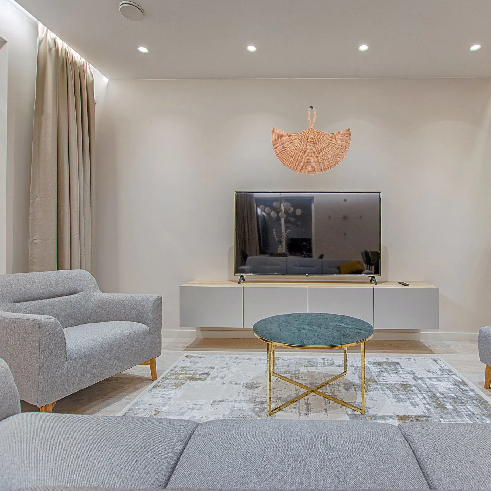 

Rattan Fan Pendant Wall Hanging Ornament Handmade Woven Decor For Home Cafe Bar Restaurant Hotel Nordic Style Natural Hanging