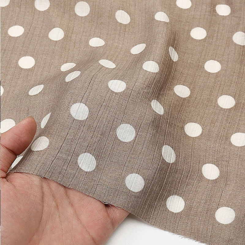 Polka Dot Printing Imitation Cotton Fabric for Sewing
