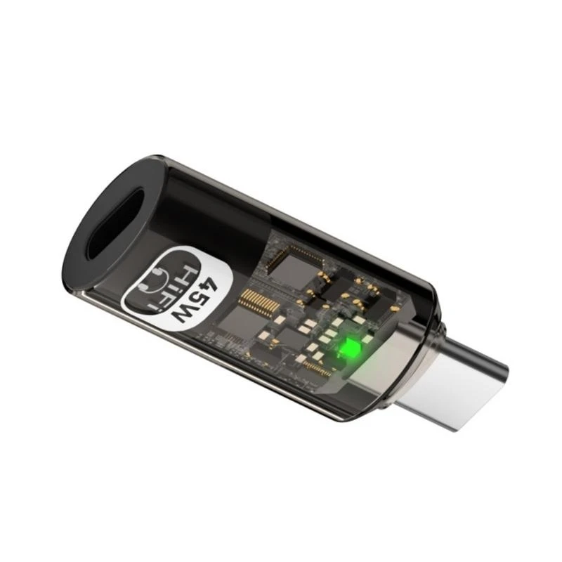 النوع C من الذكور إلى Lightnings أنثى محول USB C Extender لـ PD45W شحن سريع الاستماع واتصل بنقل البيانات 480MBPS