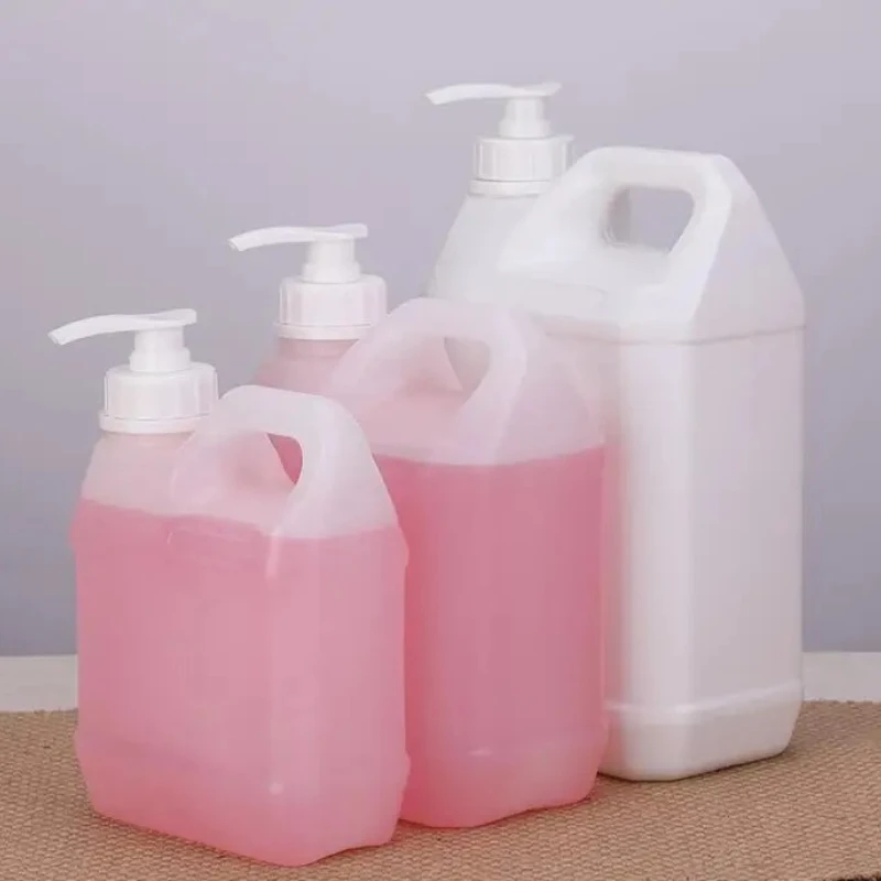 Square plastic bottle with Pump Dispenser for Shampoo Shower Gel Lotion Food Grade HDPE packaging Container 1PCS