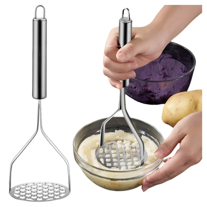 Efficient Potato Masher & Puree Maker: Smooth Crushing Gadget for Effortless Mashed Potatoes & Fruit Juices, Durable & User-Frie