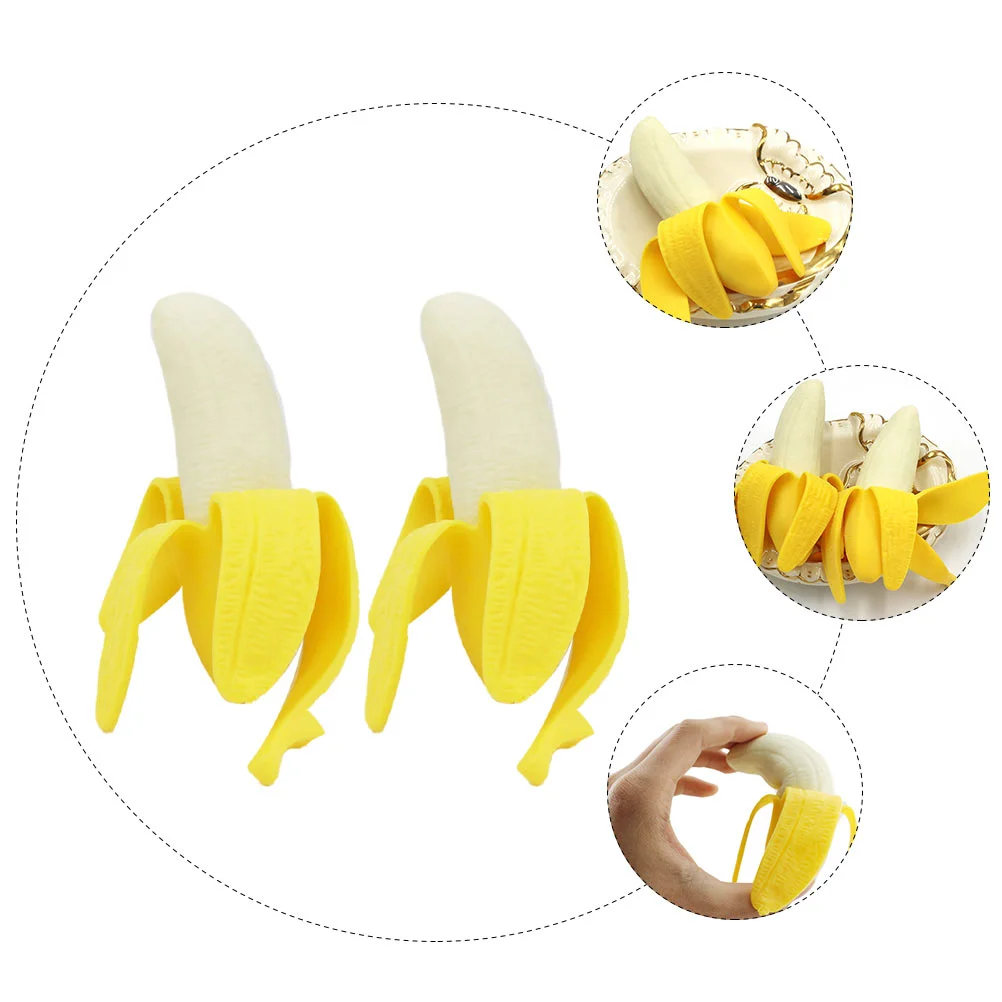 Banana Squeeze Toy Adorable Decompression Toys Yellow Pp Cotton Fruit