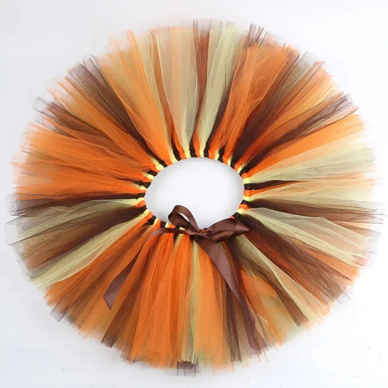 Falda tutú de León para niñas, tutús de baile para bebés pequeños, falda de tul para niños, disfraz de Rey León de Animal de Halloween con diadema de melena