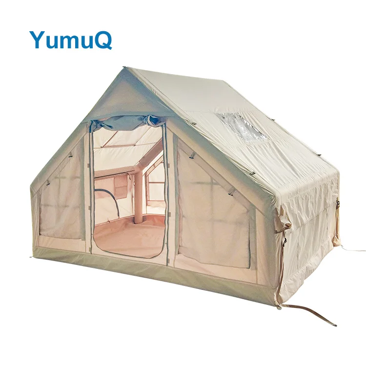 

YumuQ OEM Outdoor Camping Glamping Air Tent Inflatable Camping Tent Canvas Cabin Tents for Family Camping