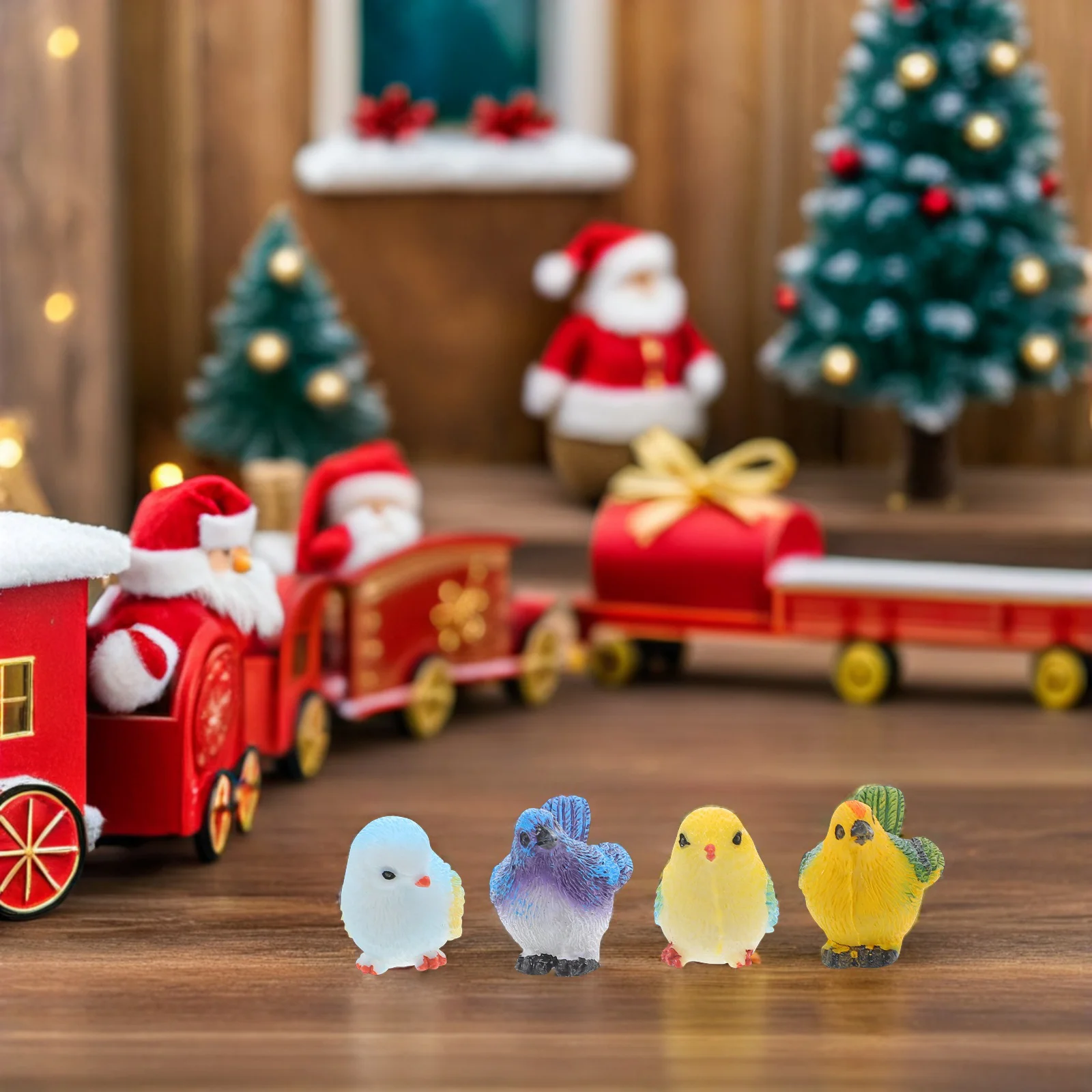 

8Pcs Resin Miniature Bird Decorations Lifelike Artificial Birds for Garden Patio Lawn Micro Landscape Ornaments