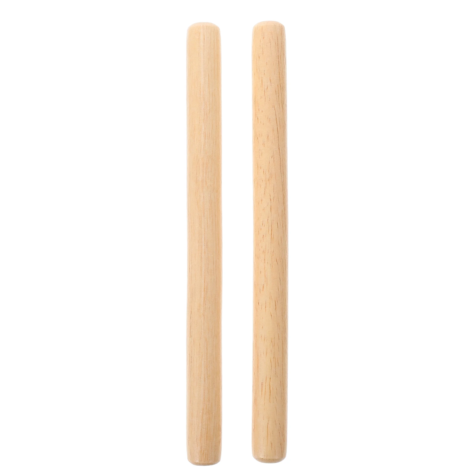2 Pcs Musical Teaching Aids Sticks Wood Rhythm Techniques Kids Classroom Instruments Toddler Drums Preschool Mallet Toys
