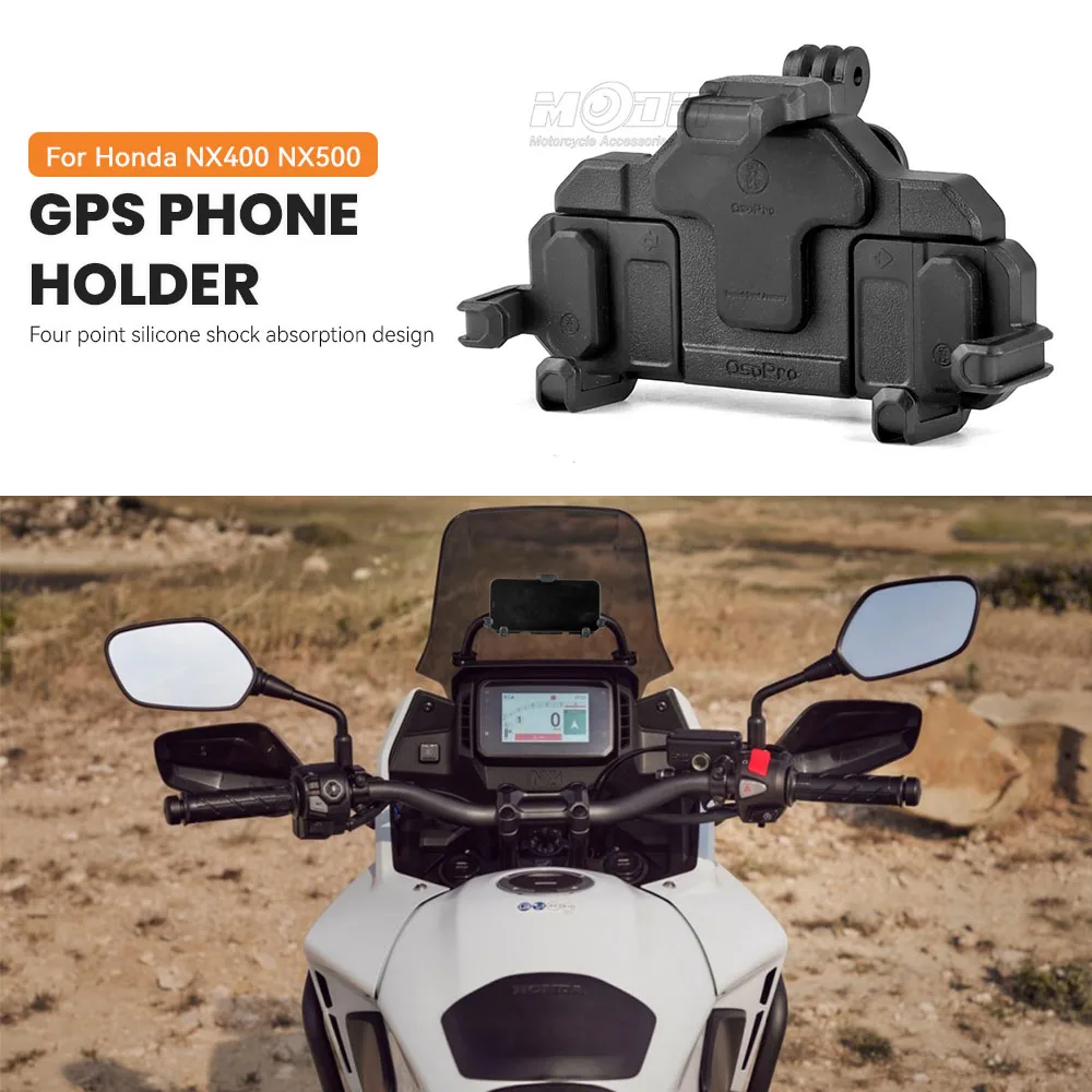 Motorcycle GPS Phone Holder Stand nx500 nx400 Navigation Stand Shock Absorber Phone Stand For Honda NX400 NX500 2024