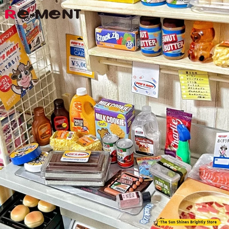 Re-ment-solo para miembros de escena en miniatura, tienda de descuento, Cow'S Mart Hipster, caja ciega, regalo ornamental, nuevo
