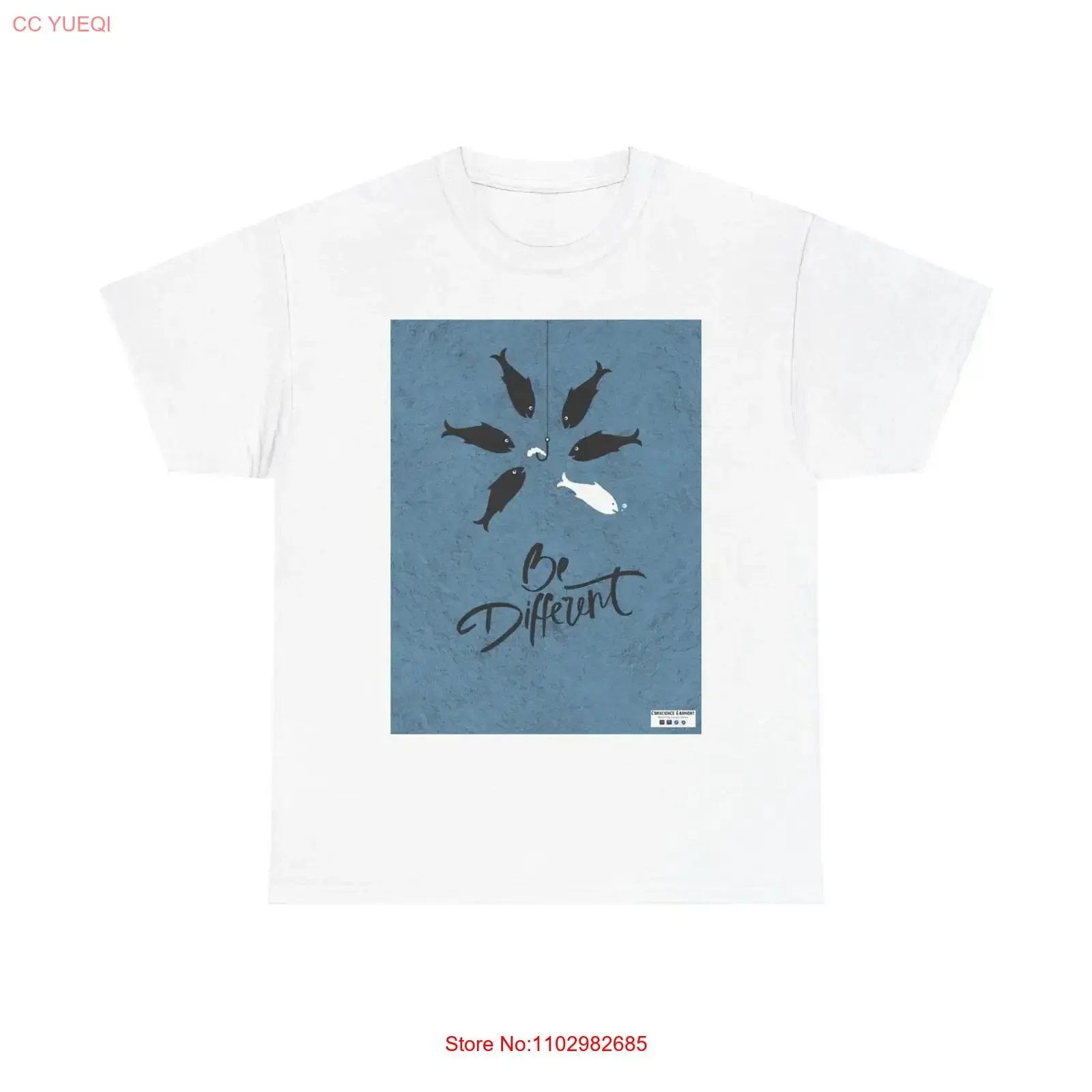 T-shirt en coton épais, vêtement de conscience, Inspiration, Motivation, pleine conscience, soyez différent, vintage, délavé, étiré, unisexe