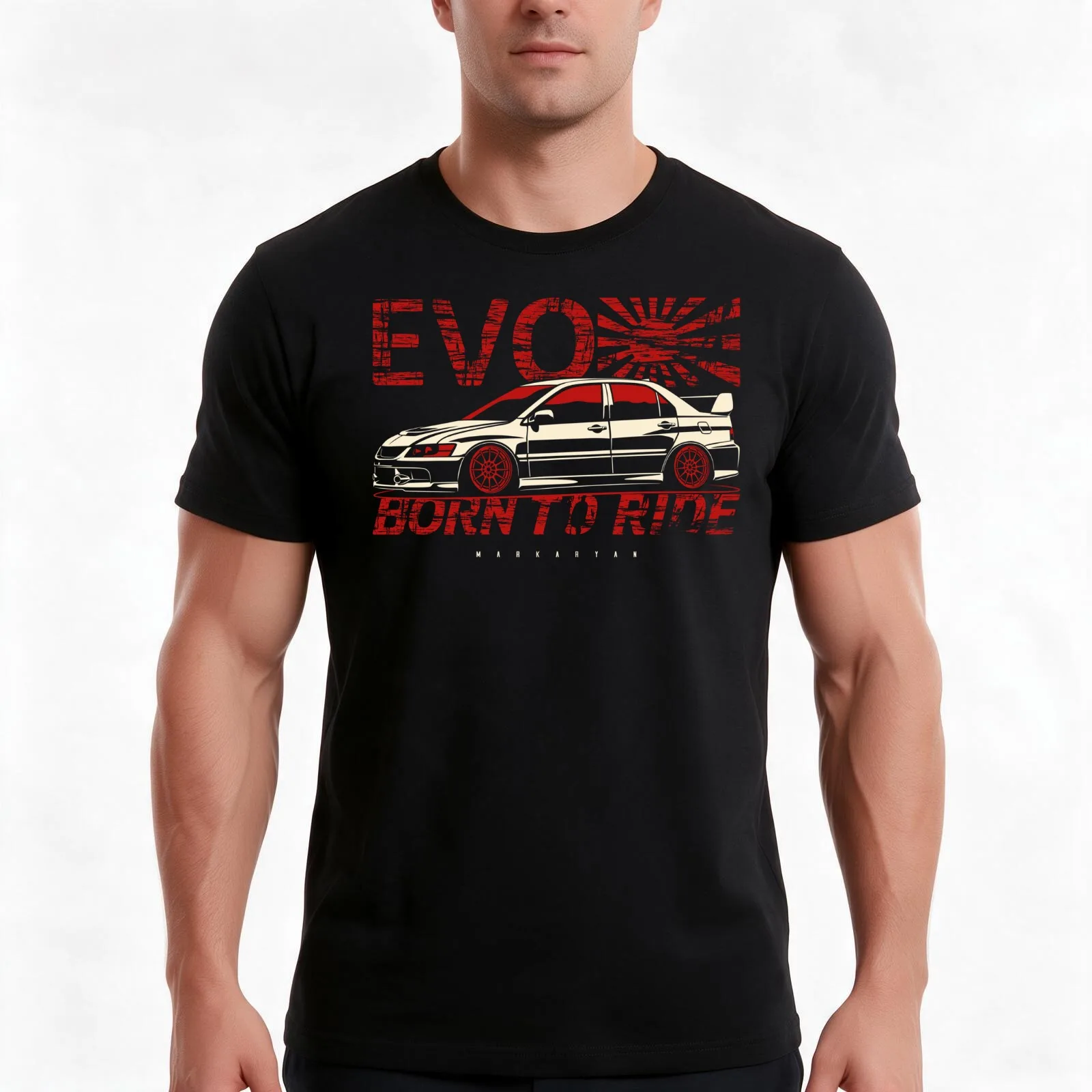 Né pour chevaucher. T-shirt Lancer Evolution IX, t-shirt d’été décontracté en coton, hauts amples de style streetwear, imprimé graphique vintage.