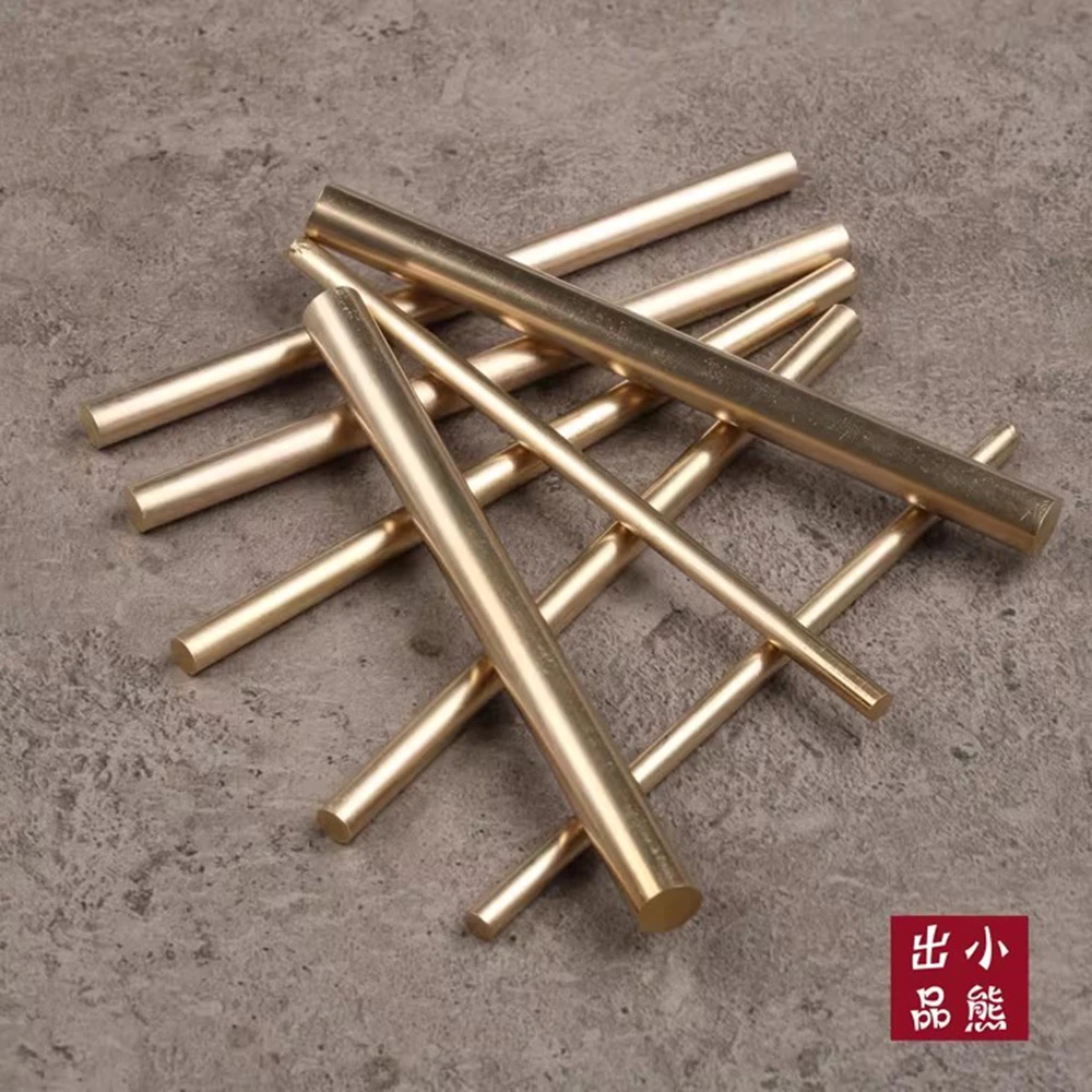 H62 Brass Rods 2-8mm X 100mm, Knife Pins Round Bolts for Knife Handle, DIY Knife Making Fittings Hardware, Metal Dowel Pins