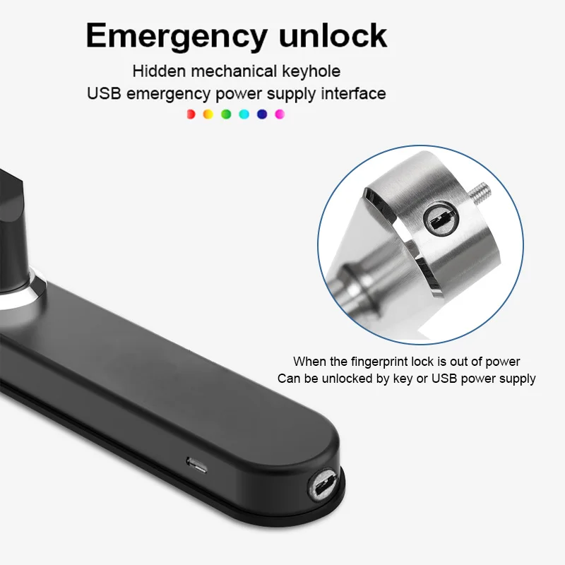 TTLock APP Waterproof Smart Fingerprint Password Card Door Lock Bridge-Cut Aluminum Alloy For Outdoor Pull Push Sliding Door