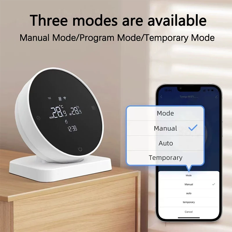 YJWL R7 wireless one-to-one WIFI intelligent thermostat/LCD display/touch screen/gas boiler water heating temperature controller