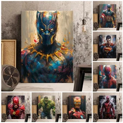 MINISO Poster Marvel kahramanlar tuval duvar sanat baskı örümcek adam kaptan amerika Hulk sanatsal fresk ev dekor doğum günü noel hediyesi