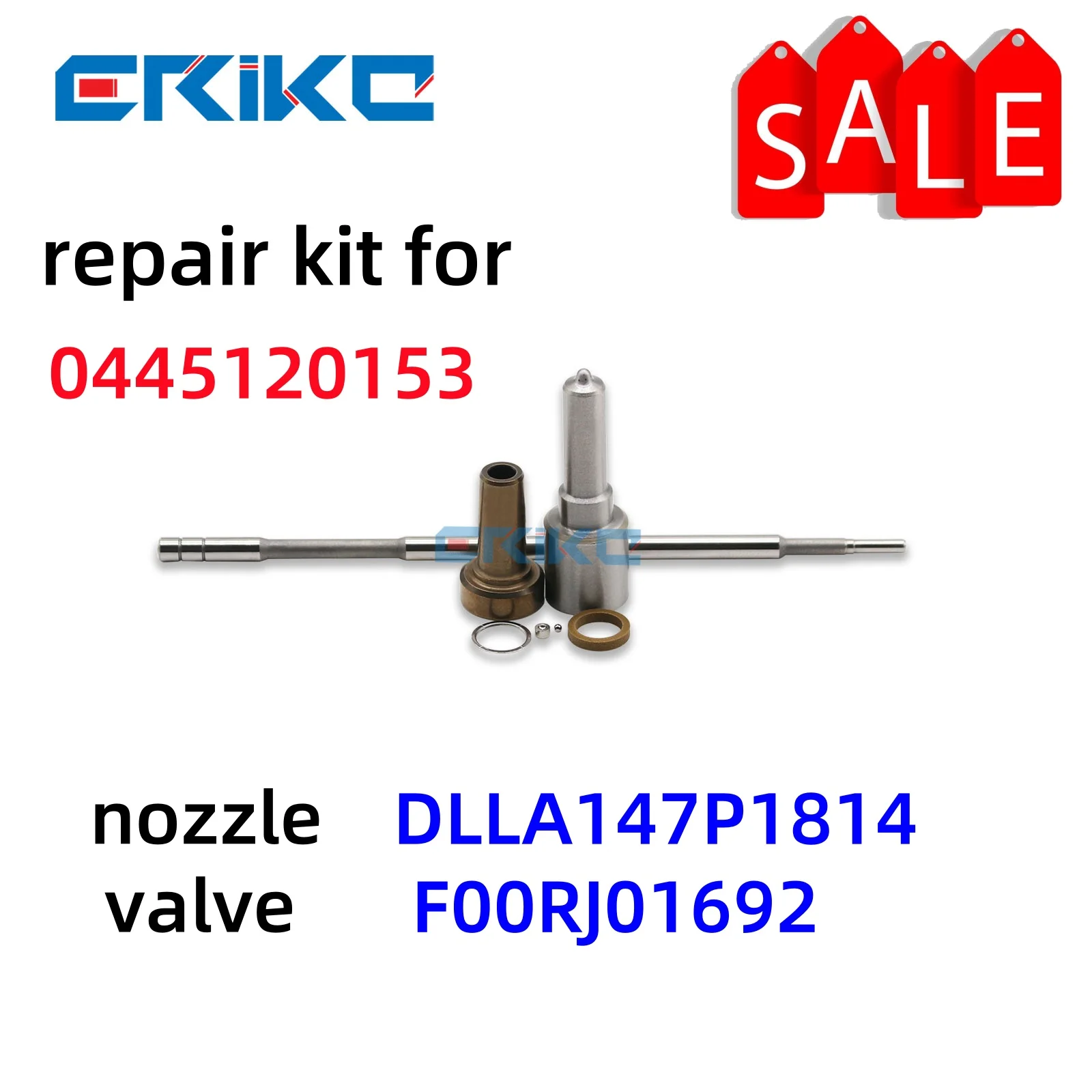 

0445120153 Diesel Fuel Injector Nozzle DLLA147P1814 Control Valve F00RJ01692 Spare Parts Repair Kit for 0 445 120 153