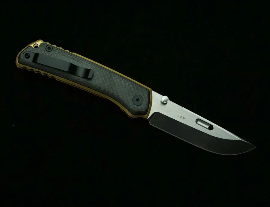 LEMIFSHE nueva hoja Higo VG10 titanio + mango de fibra de carbono cuchillo plegable al aire libre Camping caza cocina supervivencia bolsillo EDC herramienta