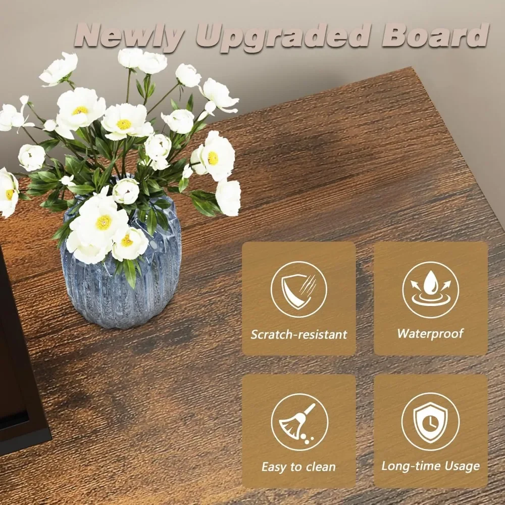 Suporte de TV com lareira de 58 polegadas para TVs de até 65 polegadas Console com lareira elétrica de 18 '' e controle remoto, entrada moderna de madeira