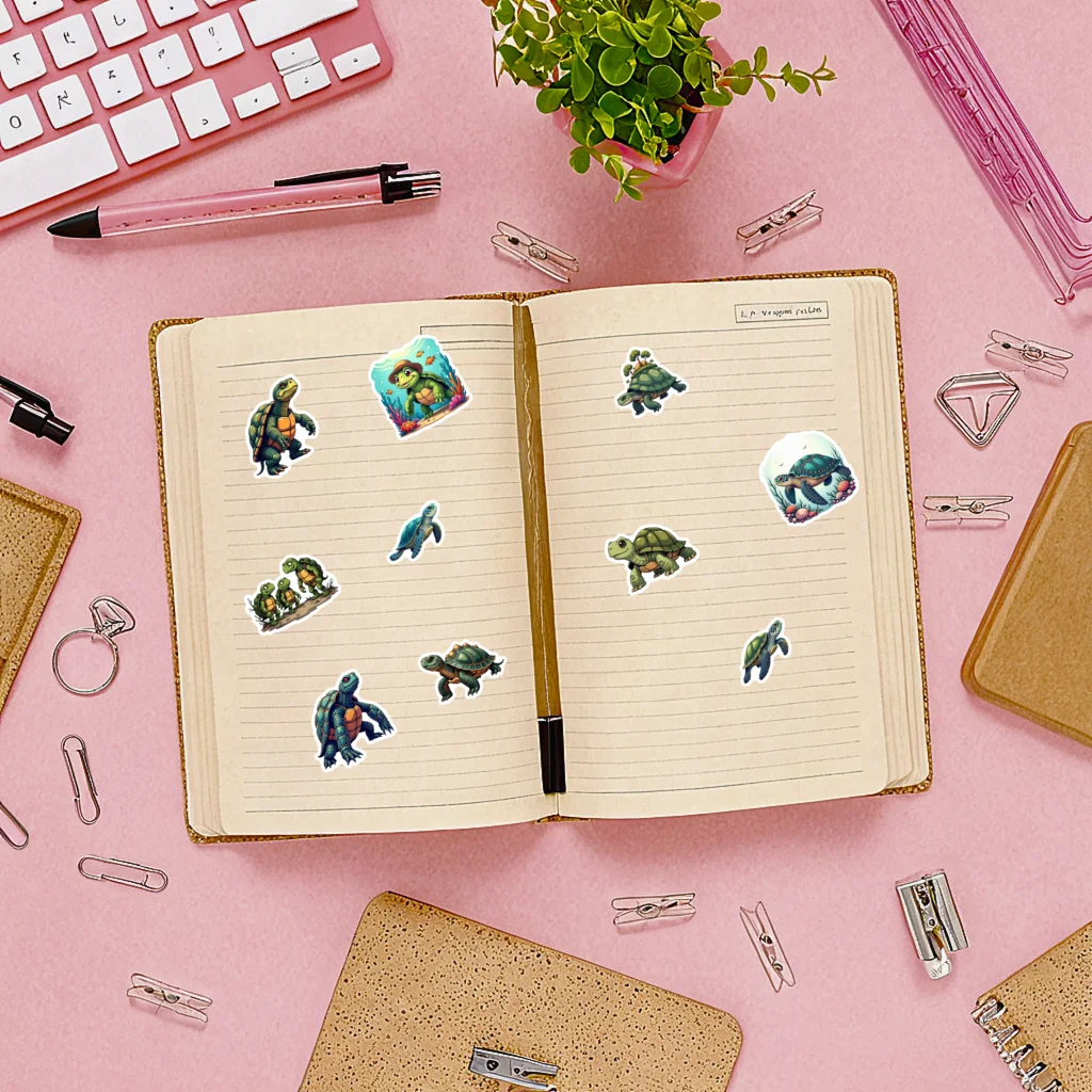 35 peças-150 peças decalques 50 peças adesivos de garrafas de água adesivos de animais de tamanho pequeno embalados adesivos decorativos impressos em cores