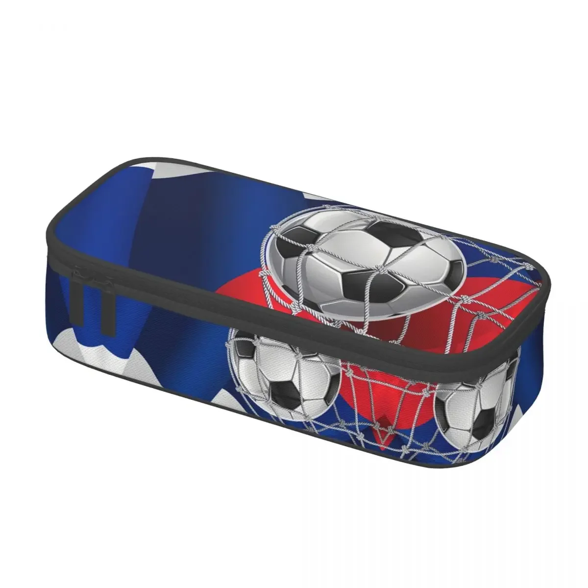 مخصص لطيف كول كرة القدم كرة القدم طباعة مقلمة للبنين بنات سعة كبيرة صندوق القلم حقيبة القرطاسية