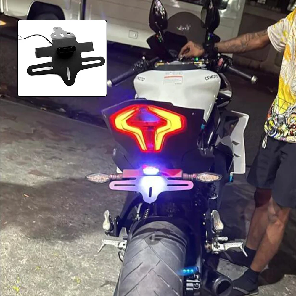 

Motorcycle Rear Wheel Short Tail Stock Tailstock License Plate Holder Bracket for CFMOTO 450SR 450SS 2022-2025 450NK 2023-2025