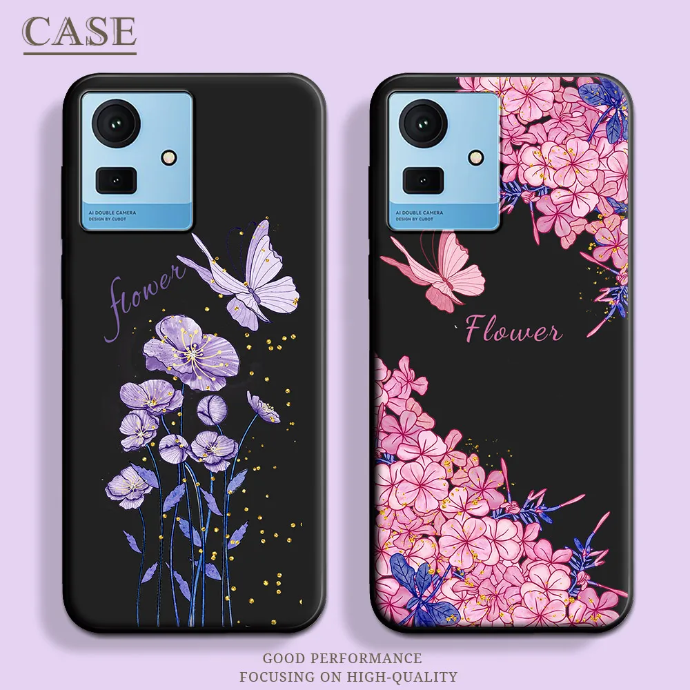 For Cubot Note 50 Case Butterfly Soft Silicone TPU Cute Cartoon Phone Case For Cubot Note 50 Floral Back Cover Couple Conque