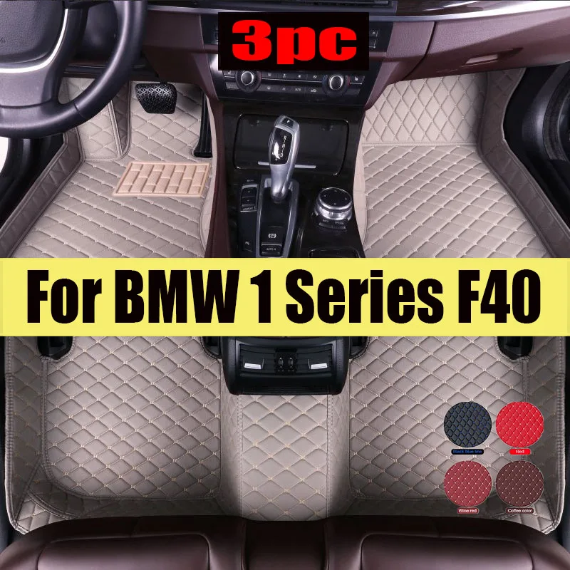 

Leather Car Floor Mat For BMW 1 Series F40 118i 116d 118d 2020 2021 2022 2023 5seat Waterproof Car Mats Car trunk mat