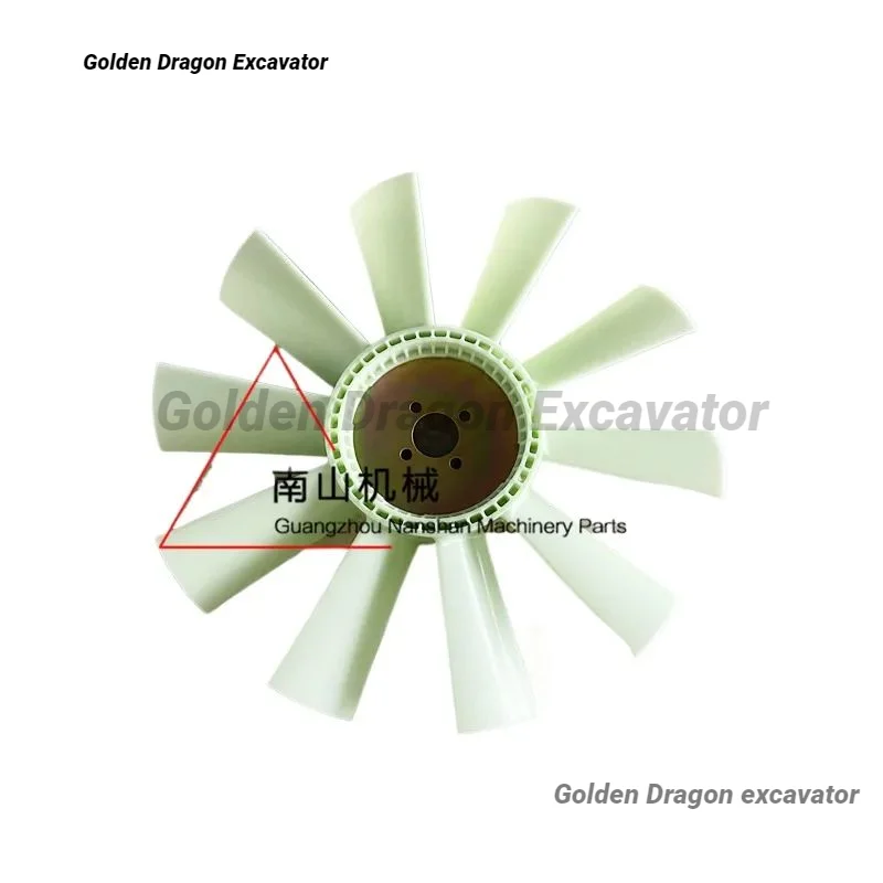 For Yuchai YC135-8Fan blade4D110Engine fan blade heat dissipation fan blade4Hole10Leaf Excavator Parts