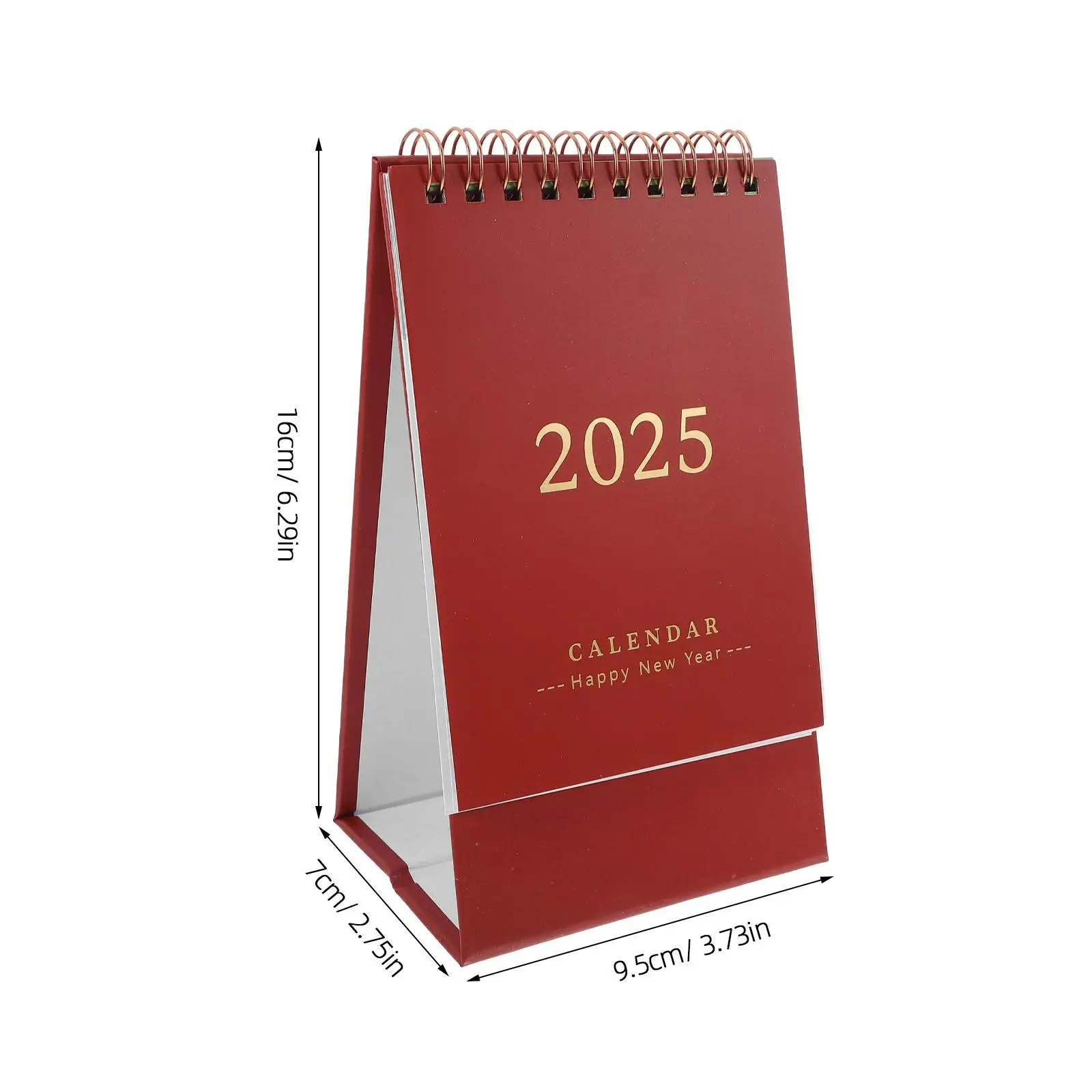 2025 Desk Calendar Minimalist Small Stand Cute Mini Compact Planner Vertical Display Monthly Holiday Schedule