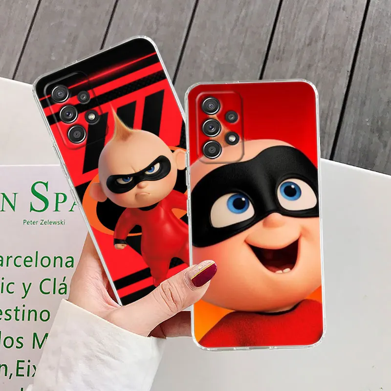 The Incredibles Cute For Samsung Galaxy A55 Case A54 A52 A53 5G Coque A15 A14 A13 A21S A23 A34 A35 A33 A72 A51 Clear Phone Cover