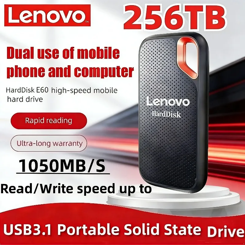 Lenovo Hard Disk Mobile SSD E60  USB 3.1 HD External Hard fo