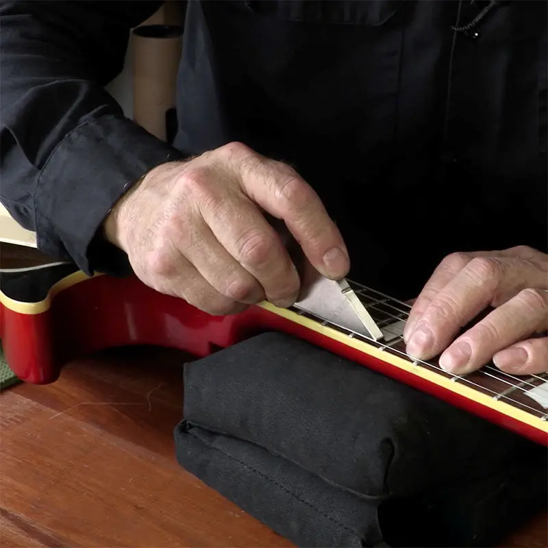 Guitar Four-sided Ruler & Emery Leveling File, String Grinding Leveling & Noise Reduction Folk Guitar Tool