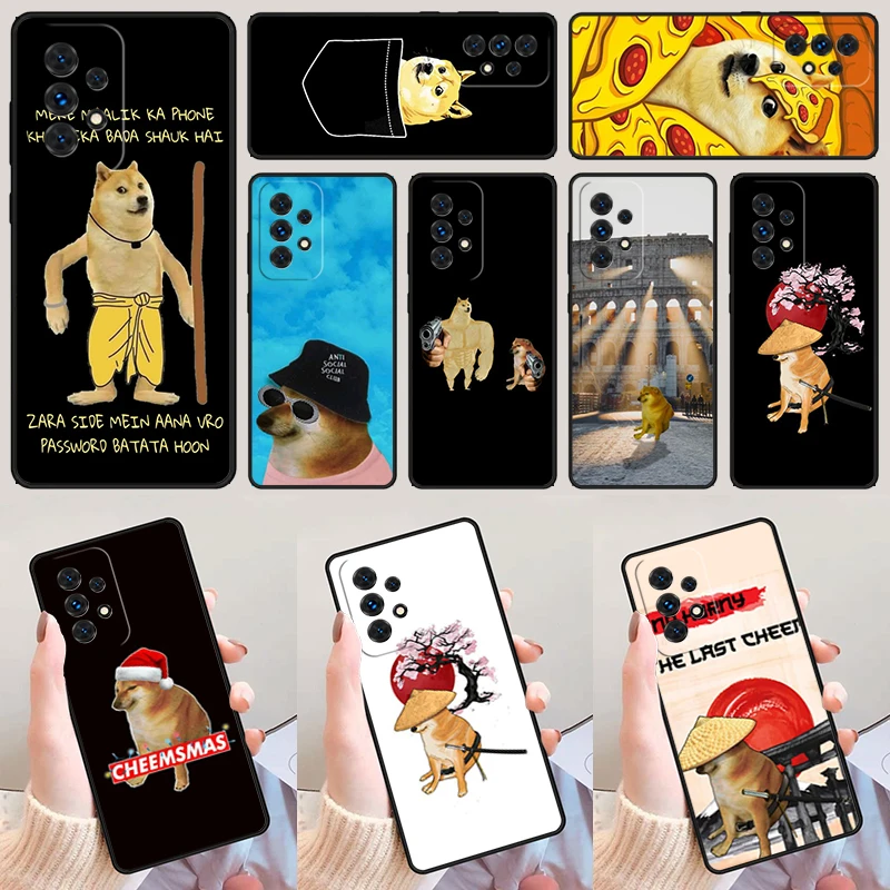 Funny Cheems Doge For Samsung Galaxy A52 A72 A73 A20e A21S A50 A70 A11 A12 A42 A31 A40 A51 A71 A32 A80 A91 Phone Case