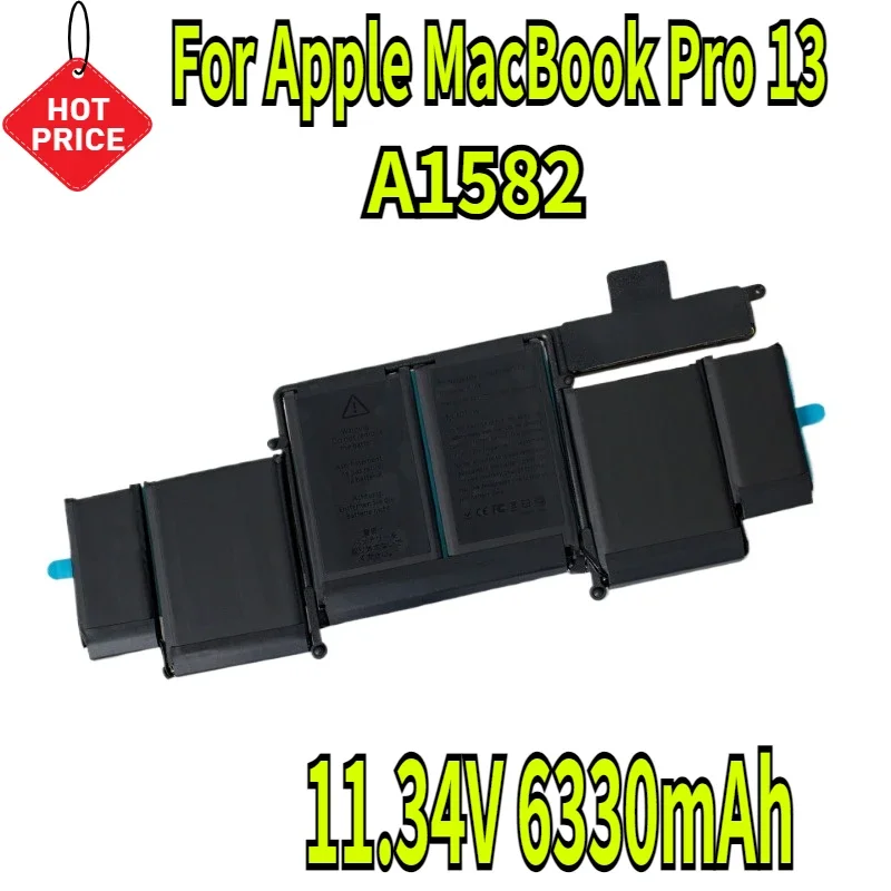 

11.34V 6330mAh New Laptop Battery A1582 for Apple MacBook Pro 13" Retina A1502 2014-2016 Year Laptop Battery
