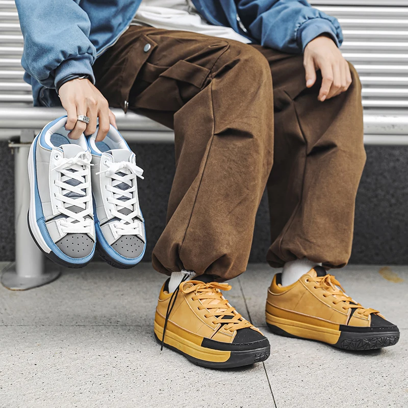 

Мужские модные дышащие повседневные кроссовки на толстой подошве, увеличивающие рост, весна/осень, низкие туфли для скейтбординга, минималистичные универсальные