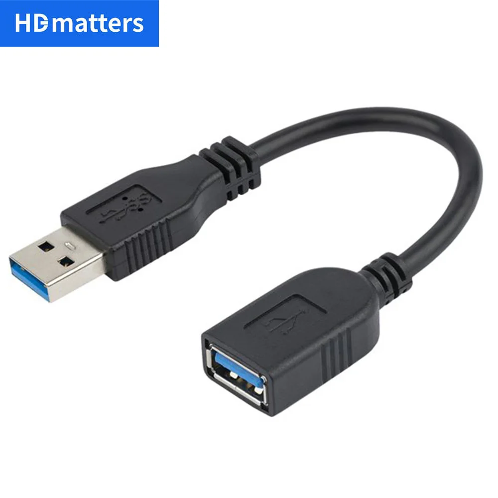 USB 3.0 Extension cable Short Super Speed USB 3.0 cord Extension USB 3.0 A male to A female 0.3M up to 5Gbps for Macs Windows