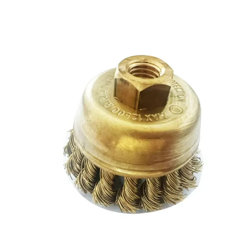 Brass steel wire cup brush, spark igniter cleaning brush, cleaner