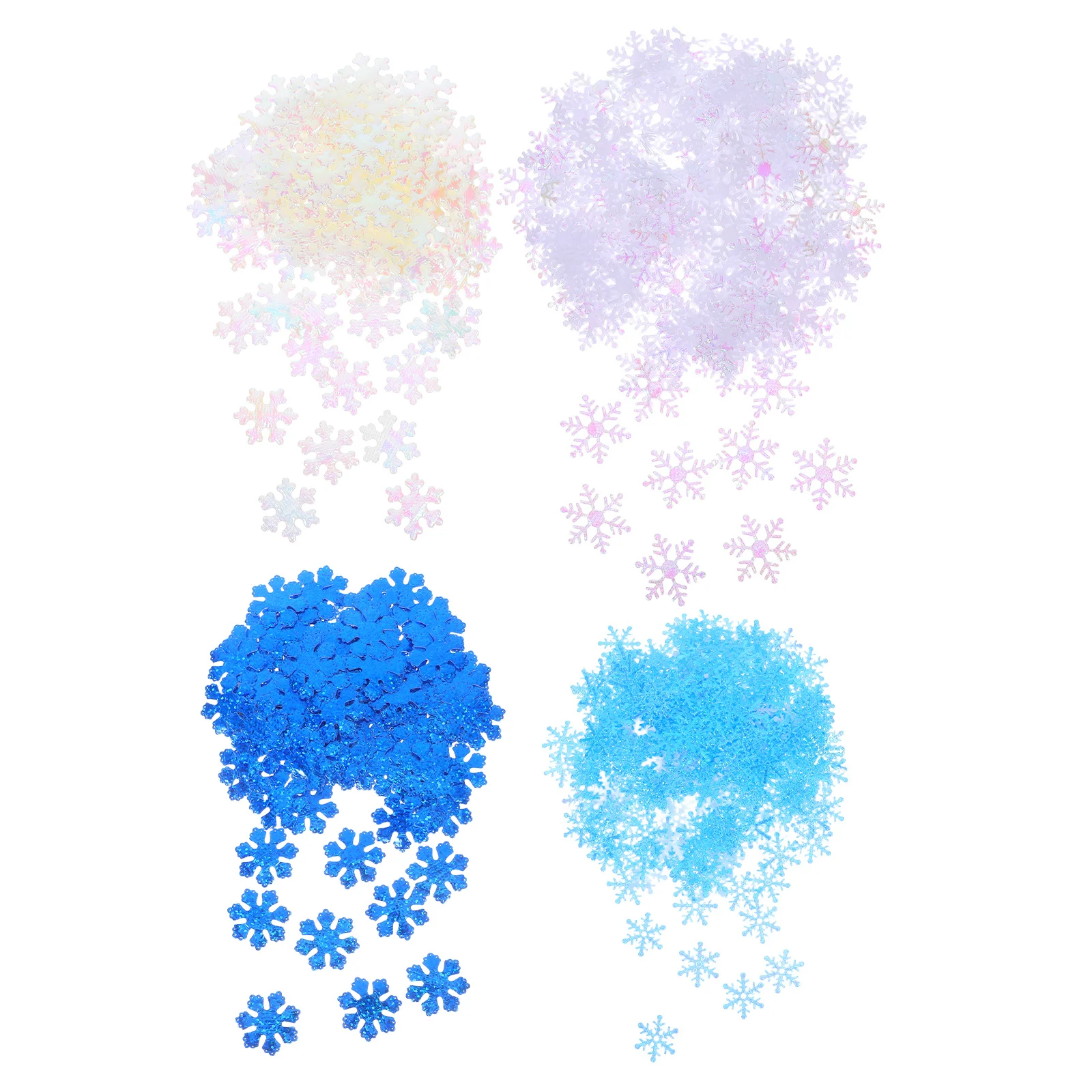 

700Pcs Snowflake Confetti Christmas Wedding Party Decor 3cm 2.5cm White 2cm 2.5cm Blue Exquisite Details Happy Time