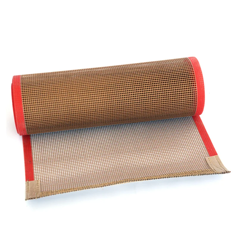 Heat Resistant Food Grade Ptfe Mesh Filter Coated Fiberglass Open Mesh Conveyor Belt for UV Printing
