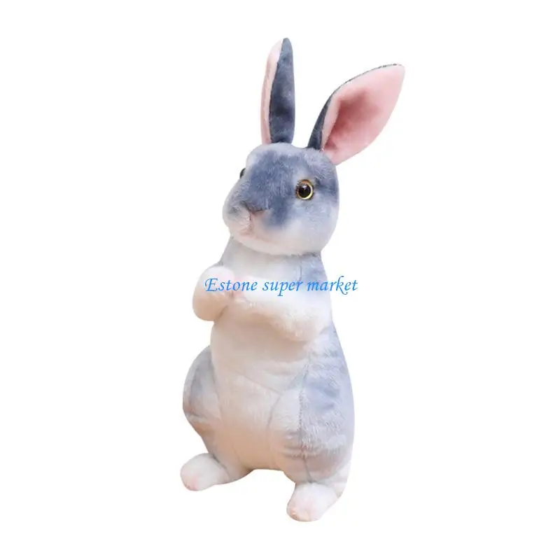 

090B Realistic Sitting/ Squat Postures Rabbit Doll Home Office Decorations