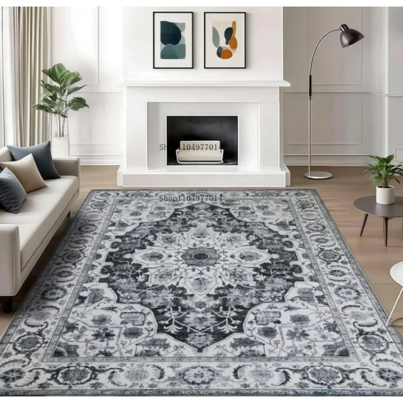 

Крытый ковер с цветочным принтом для гостиной, спальни, винтажный ковер, который можно стирать в машине, подходит для украшения дома