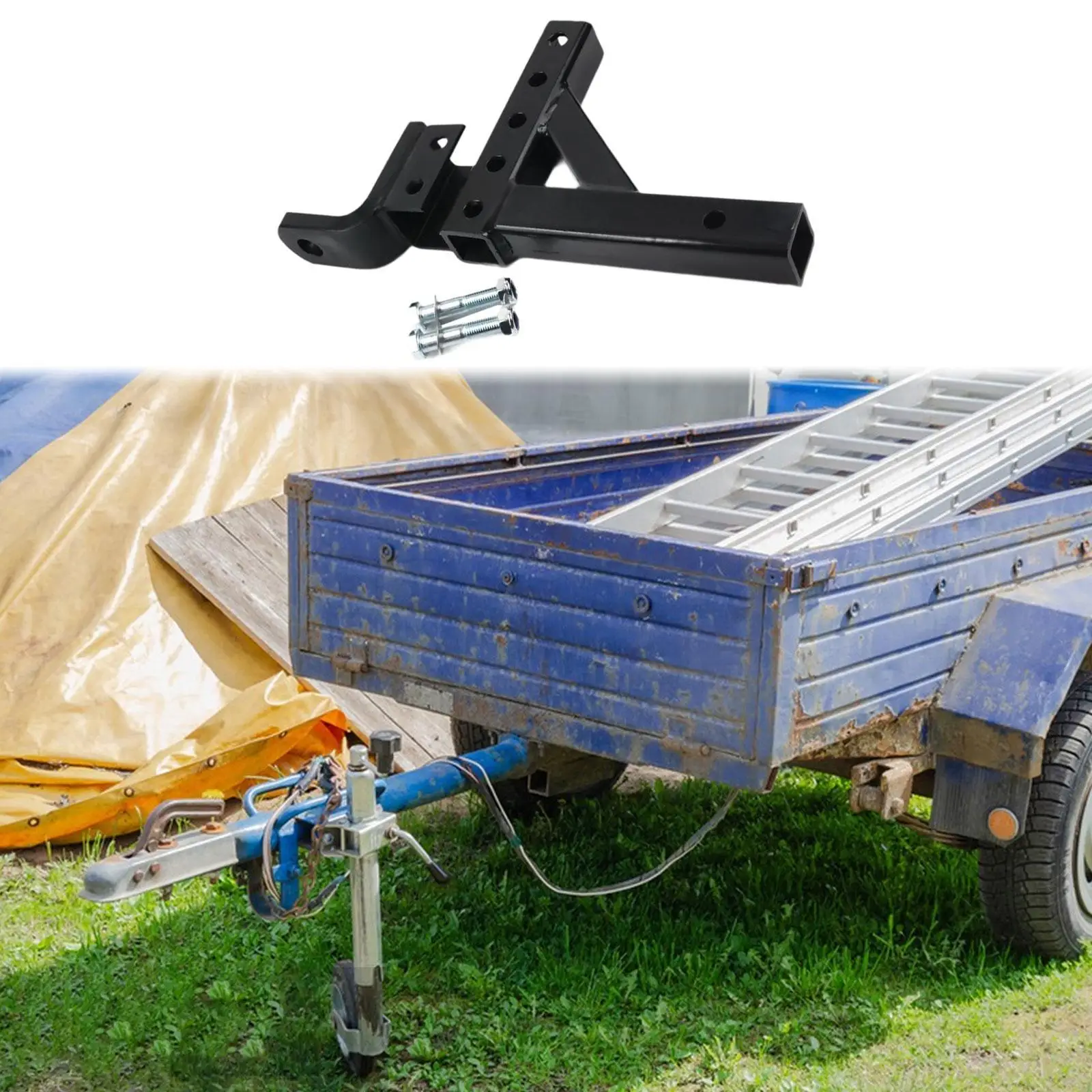 Trailer Hitch Receiver Mount 8 Positions up/Drop Adjustable Easy to Use Heavy